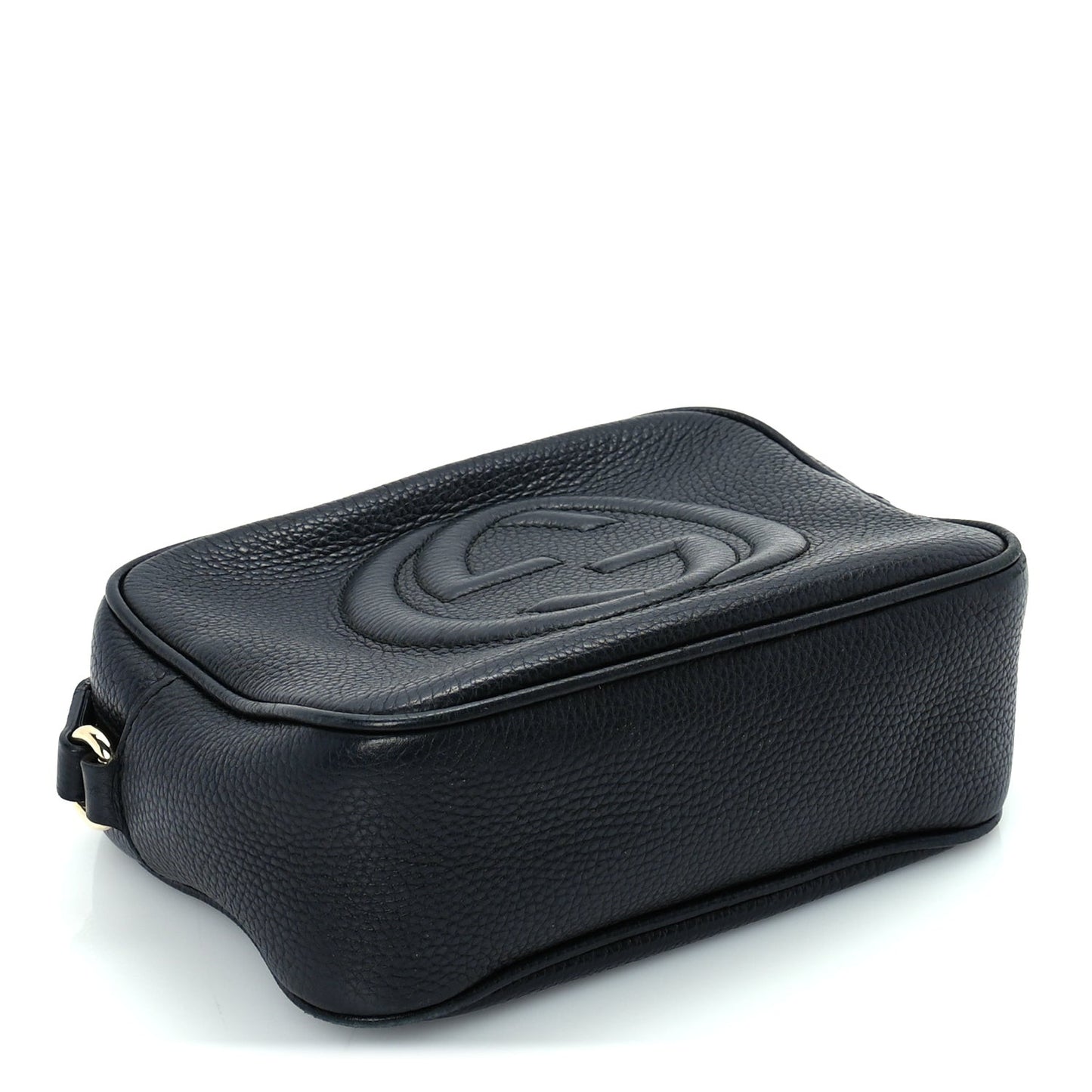 Pebbled Calfskin Small Soho Disco Bag  Black