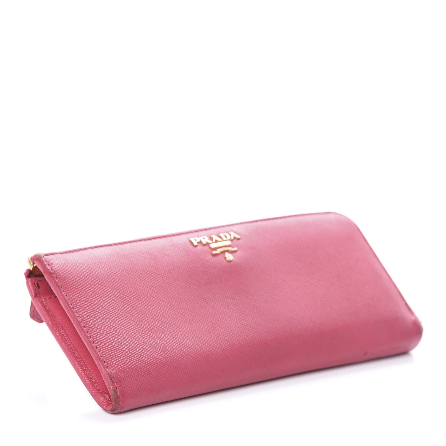 Prada Saffiano Zip Around Wallet Ibisco 4 of 10