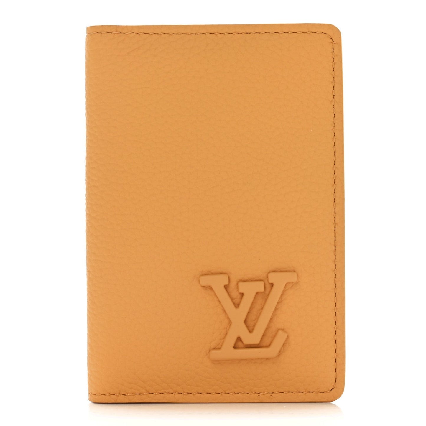 Grained Calfskin Aerogram Pocket Organizer Safran