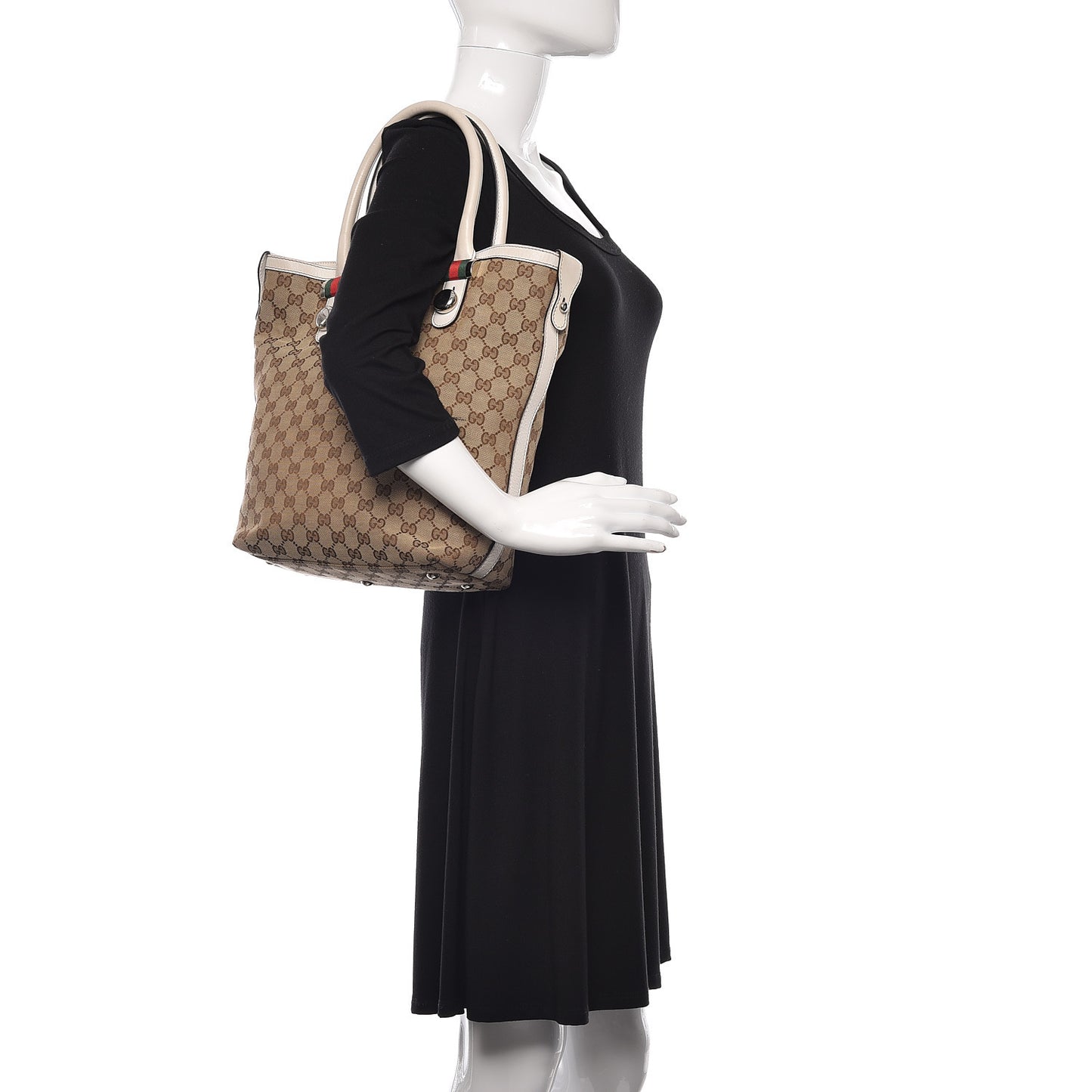 GG Monogram Medium Match Ball Tote Off White