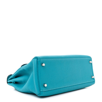 Hermes Togo Kelly Retourne 32 Turquoise 4 of 14