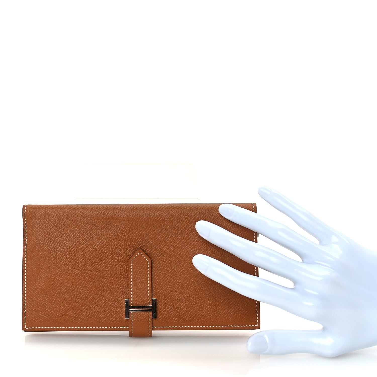 Hermes Epsom Bearn Gusset Wallet  Gold 4 of 8