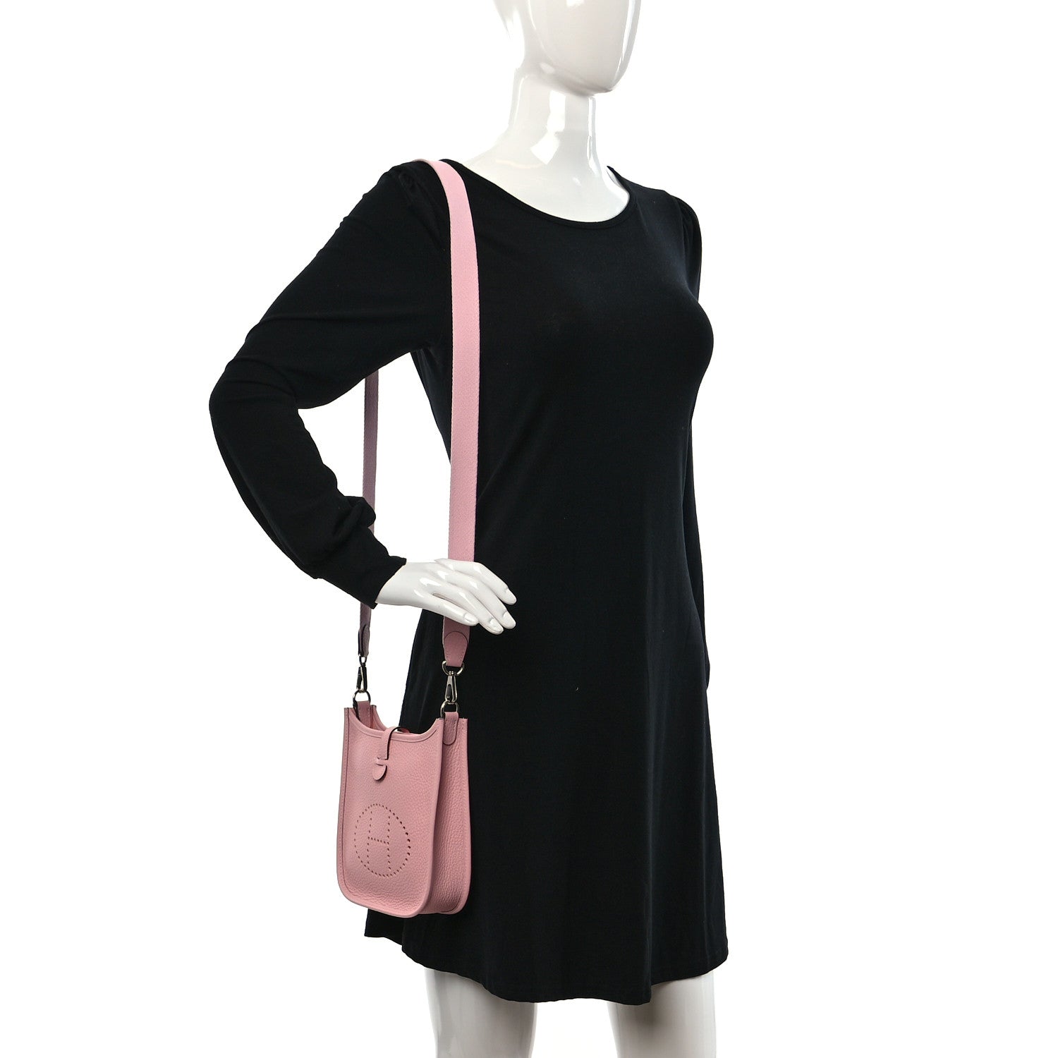 Hermes Taurillon Clemence Evelyne TPM Rose Sakura 3 of 9