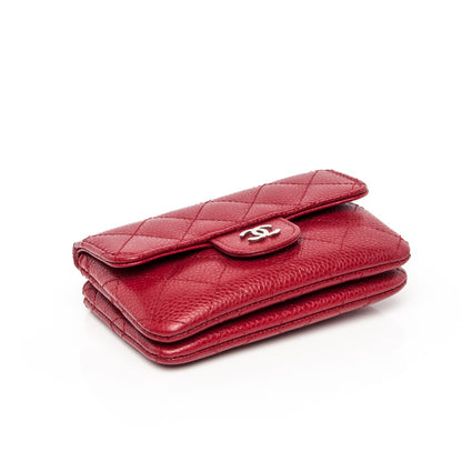 Chanel Caviar Quilted Coin Purse Red 4 of 9