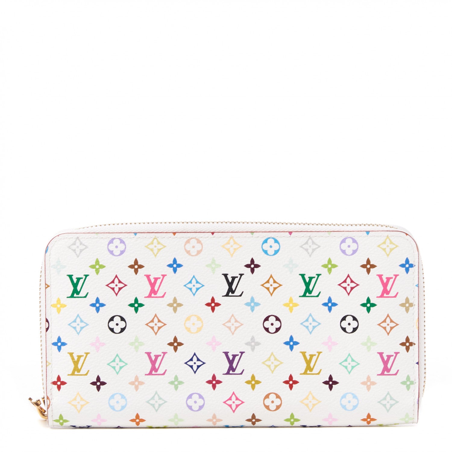 Louis Vuitton Monogram Multicolor Zippy Wallet White Litchi 1 of 7