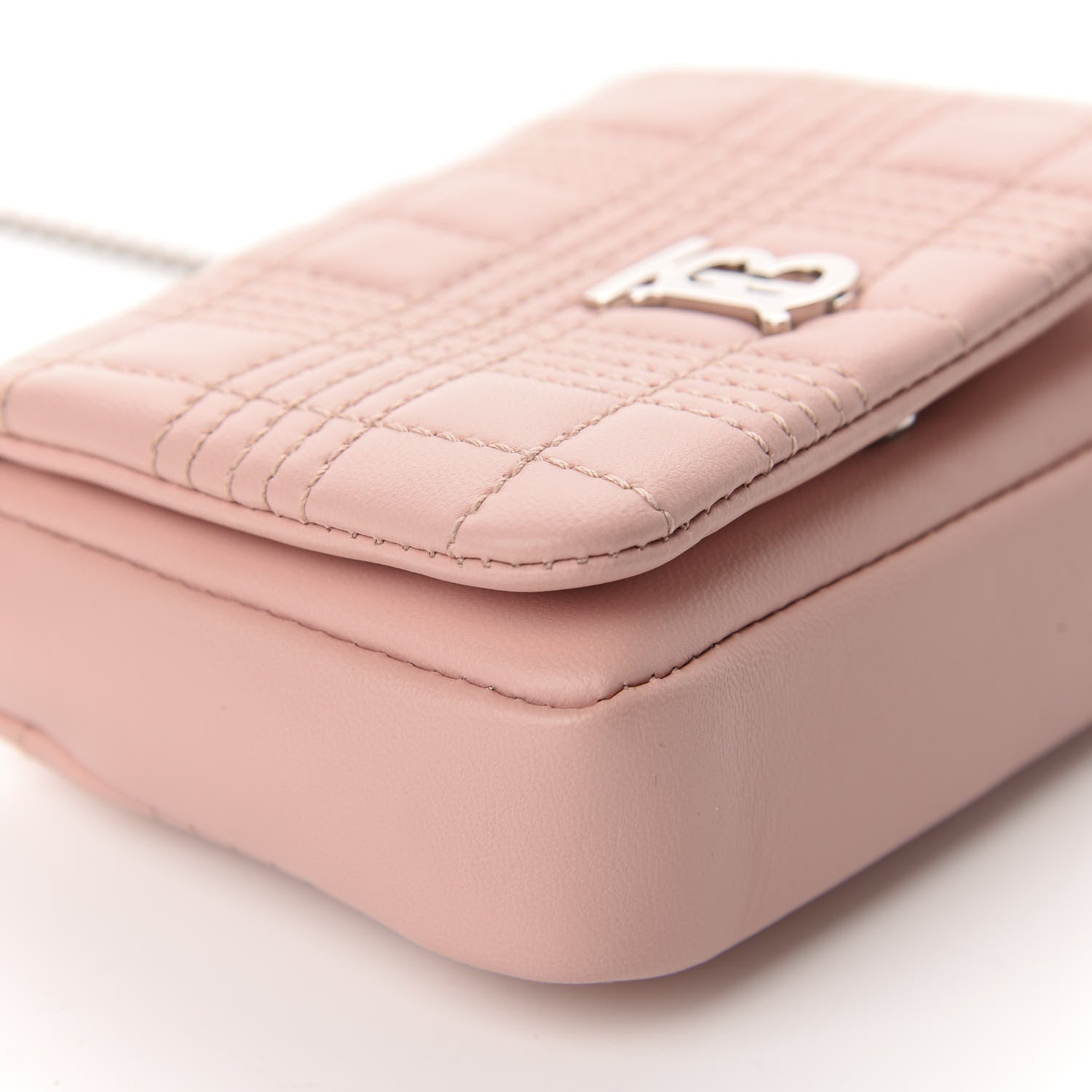 Burberry Lambskin Quilted Micro Lola Bag Blush Pink 6 of 10