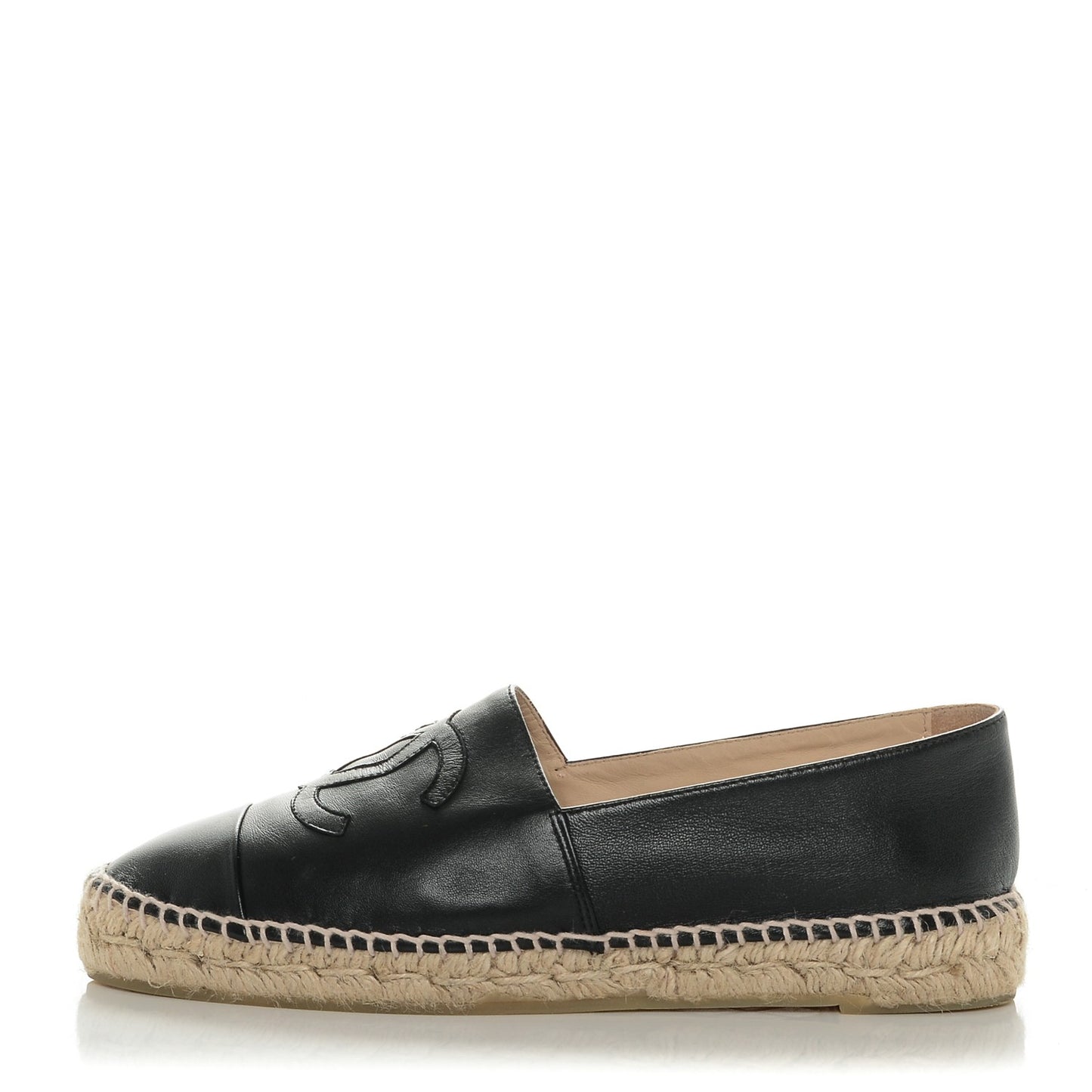 Lambskin CC Espadrilles 39 Black