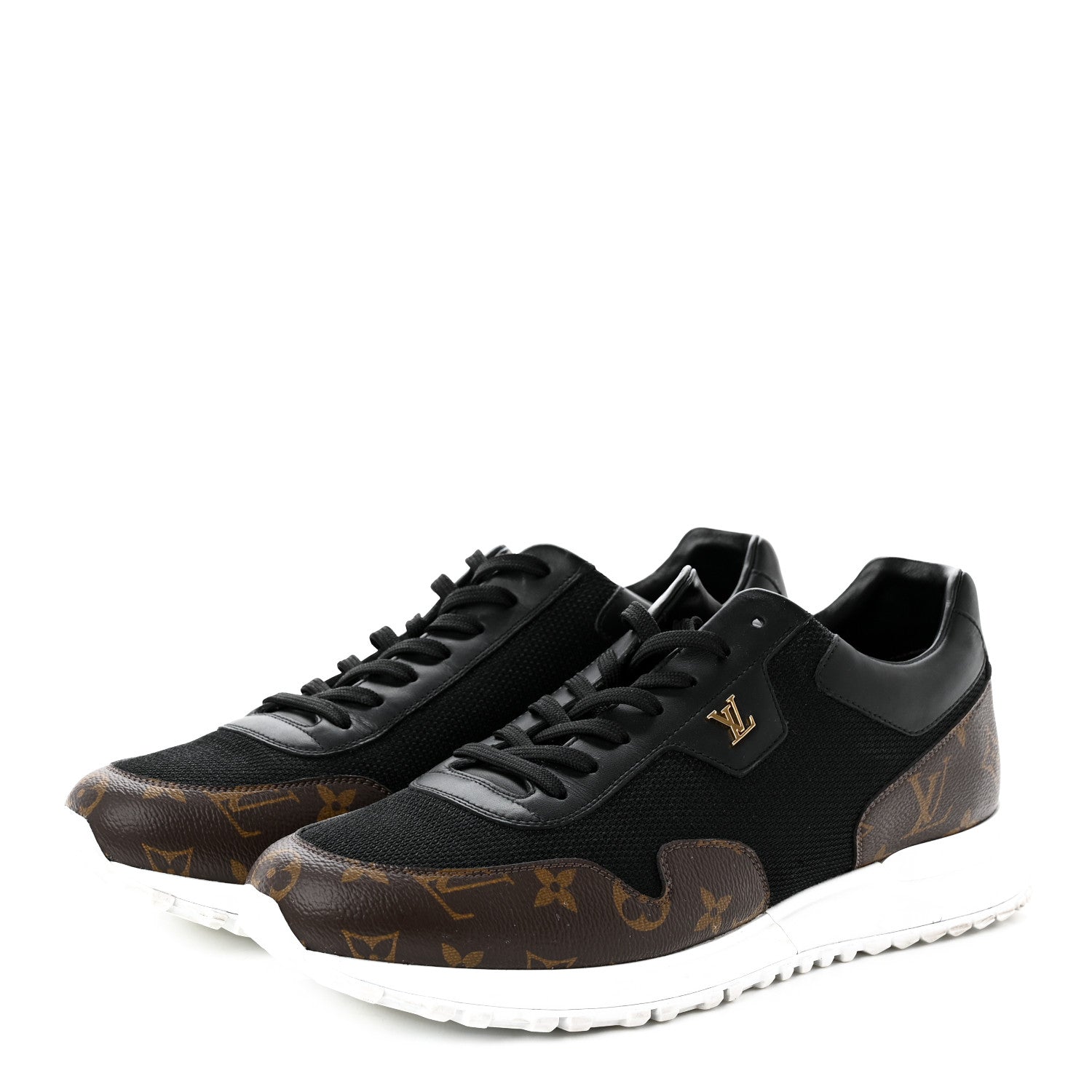 Louis Vuitton Monogram Mens Run Away Sneakers 9 Black 3 of 10