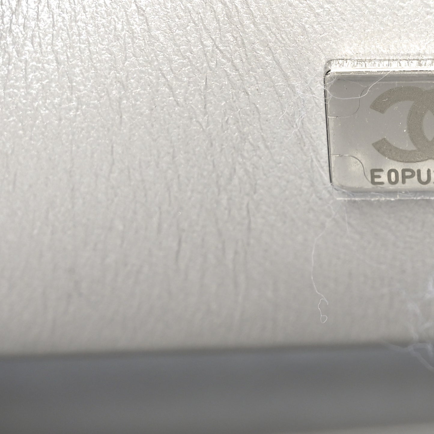 Glittered Metallic Caviar Quilted Medium Double Flap Silver