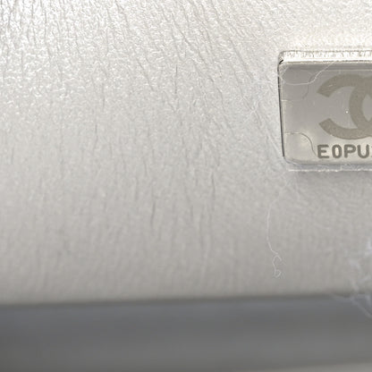 Chanel Glittered Metallic Caviar Quilted Medium Double Flap Silver 7 of 10