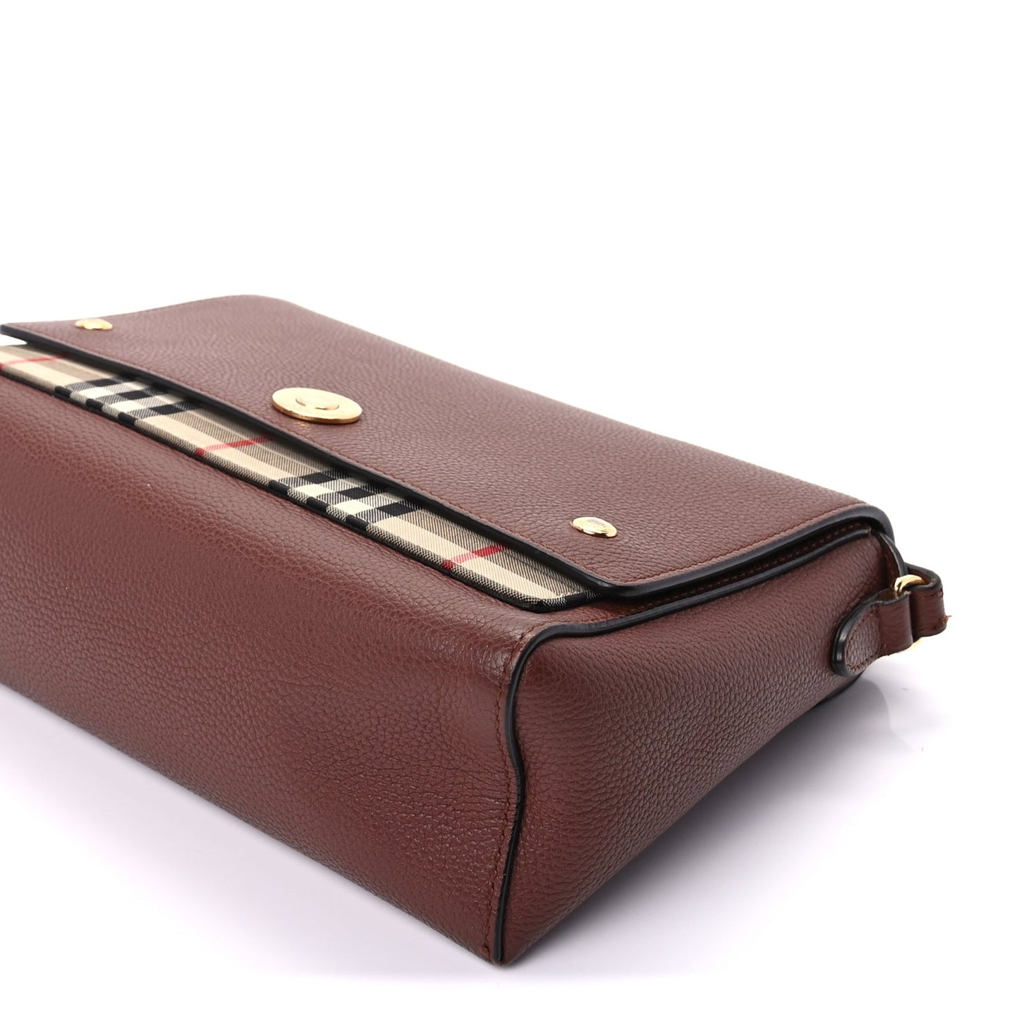 Calfskin Vintage Check Note Crossbody Bag Tan