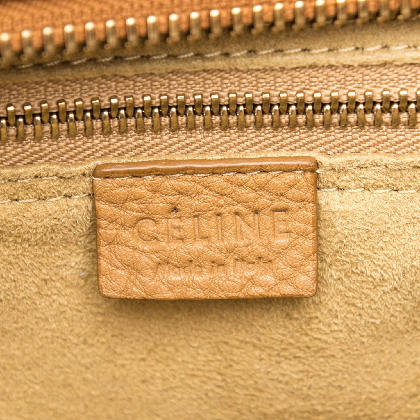 Pebbled Calfskin Mini Luggage Camel