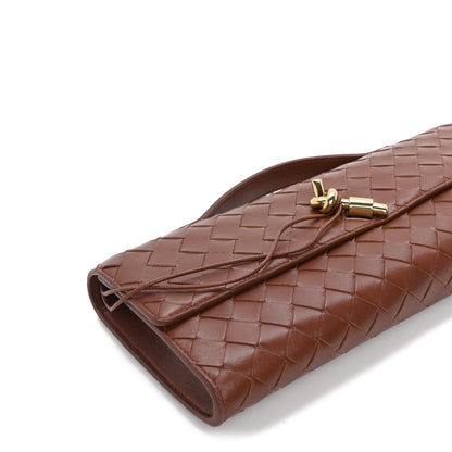 Bottega Veneta Nappa Intrecciato Long Andiamo Top Handle Clutch Sapele 7 of 8