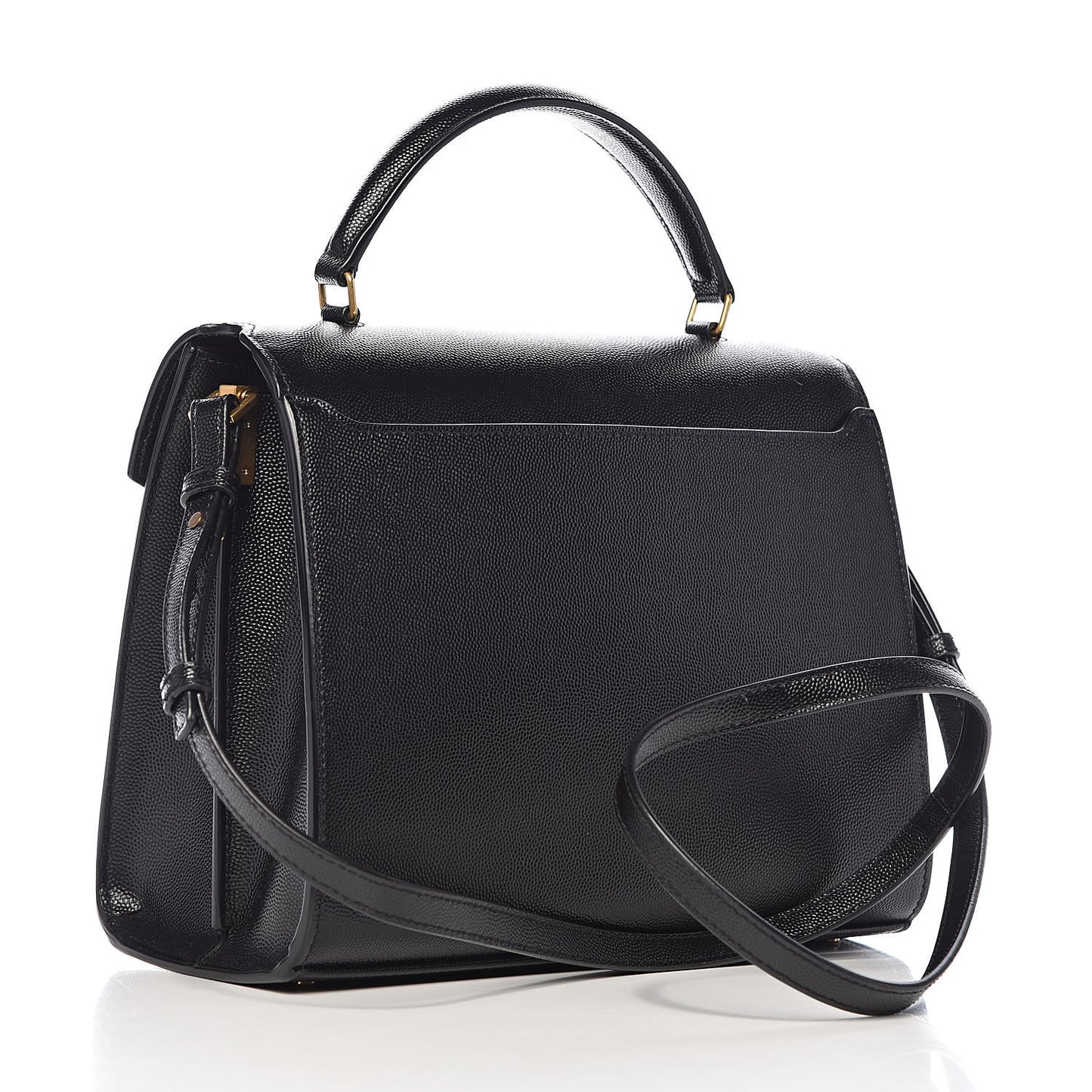 Grain de Poudre Medium Classic Monogram Cassandra Top Handle Black Rouge Legion