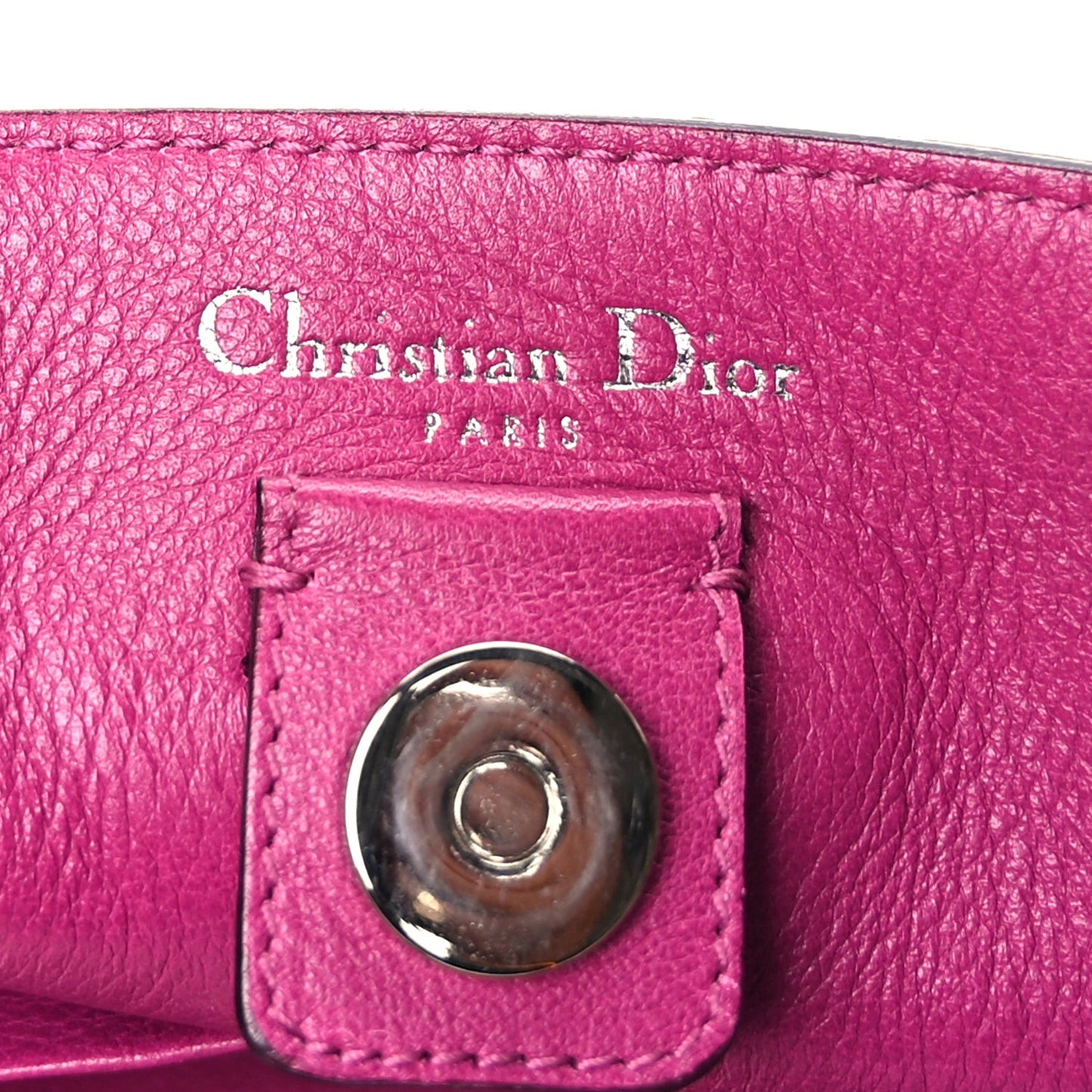 Smooth Calfskin Large Diorissimo Tote Beige Fuchsia