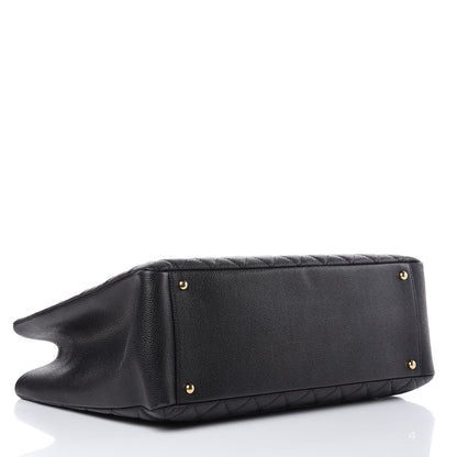 Chanel Caviar Quilted XL Grand Shopping Tote GST Black 4 of 16