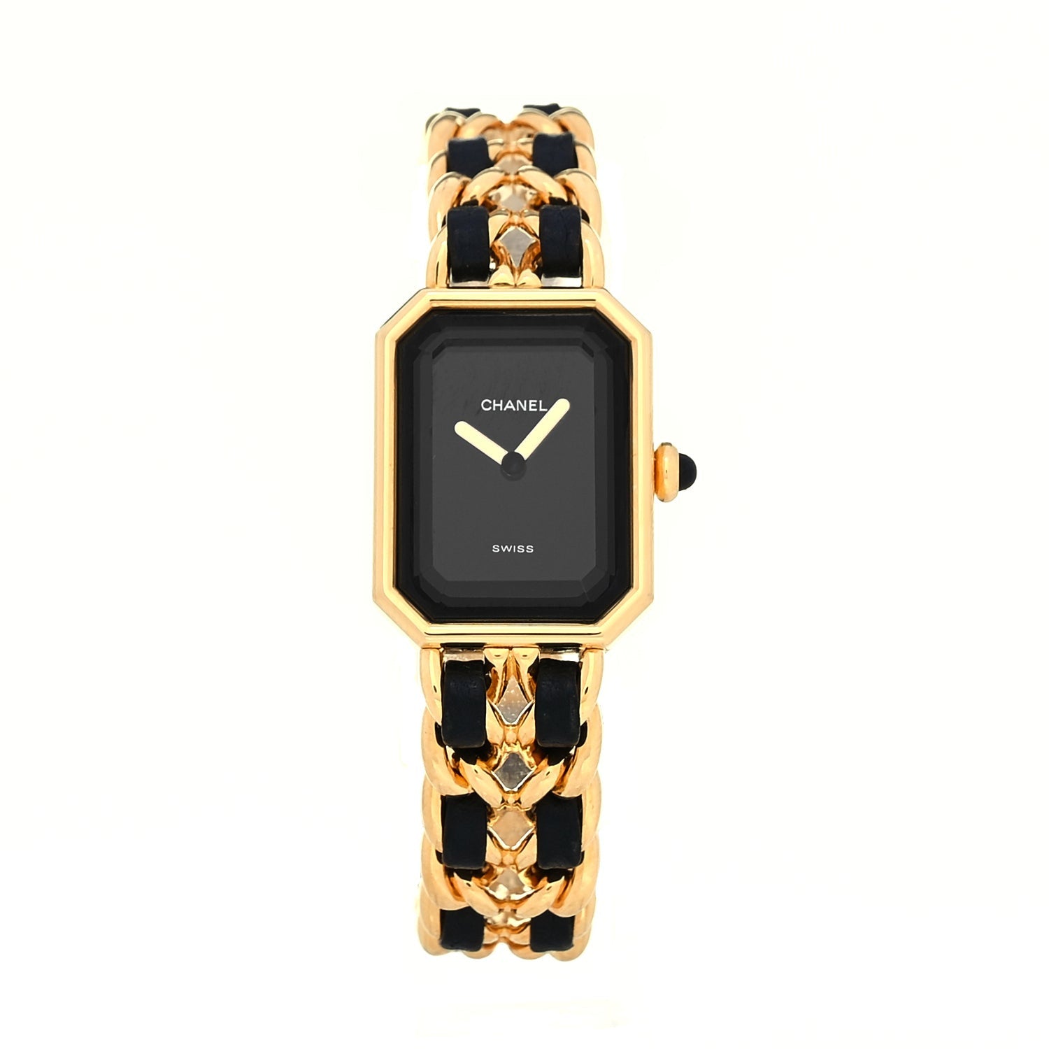 Chanel Stainless Steel Lambskin 20mm Chain Premiere Quartz Watch Gold L 1 of 4