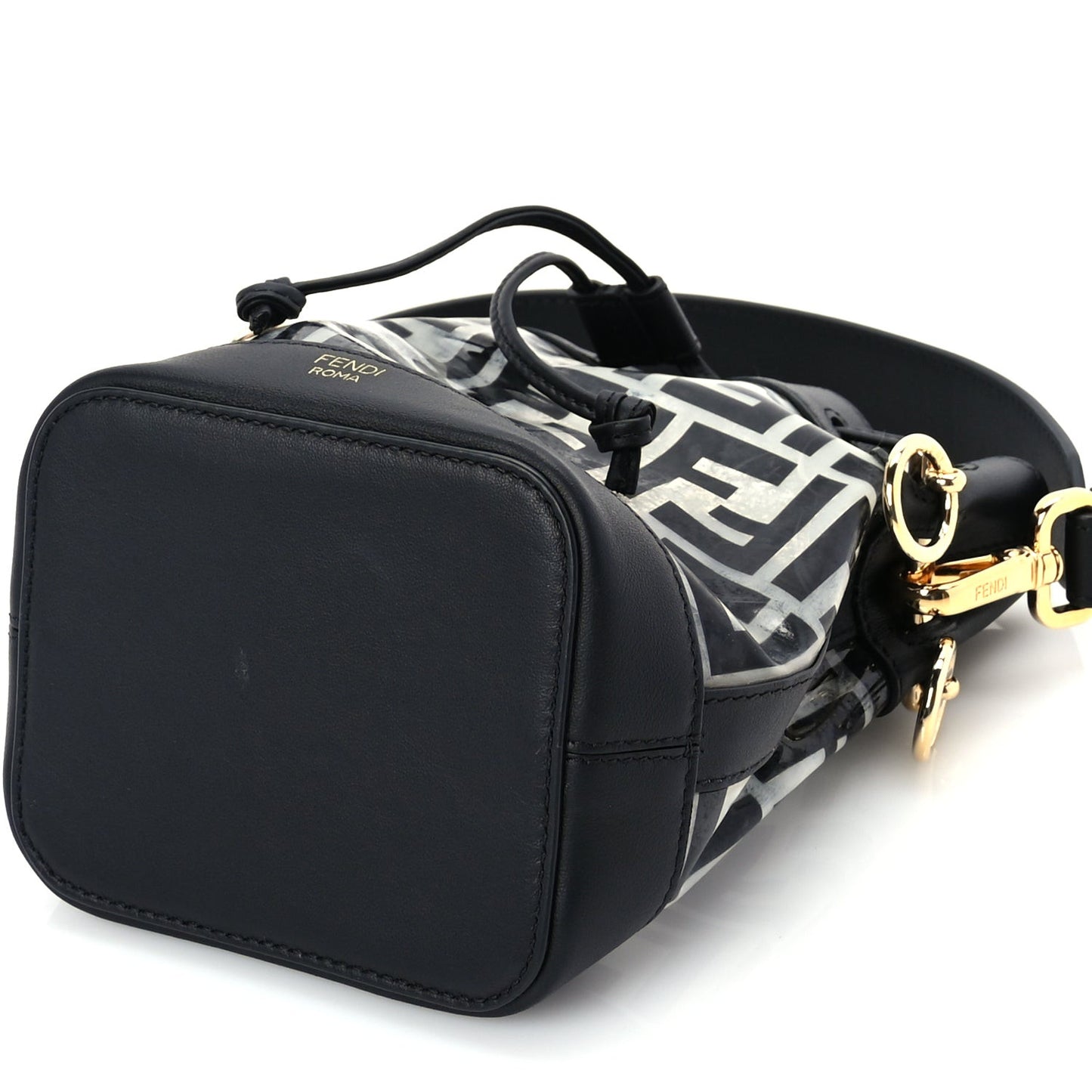 TPU FF Vitello Grace F is  Mini Mon Tresor Bucket Bag Black
