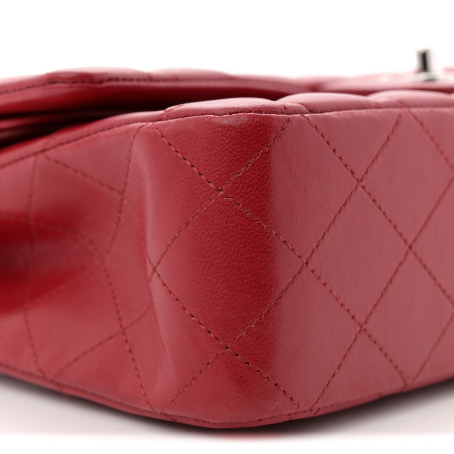 Chanel Lambskin Quilted Medium Double Flap Red 9 of 11