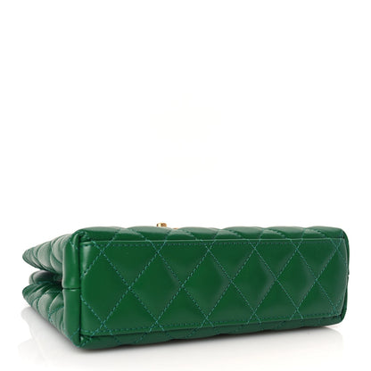 Chanel Shiny Aged Calfskin Quilted Nano Kelly Shopper Green 3 of 9