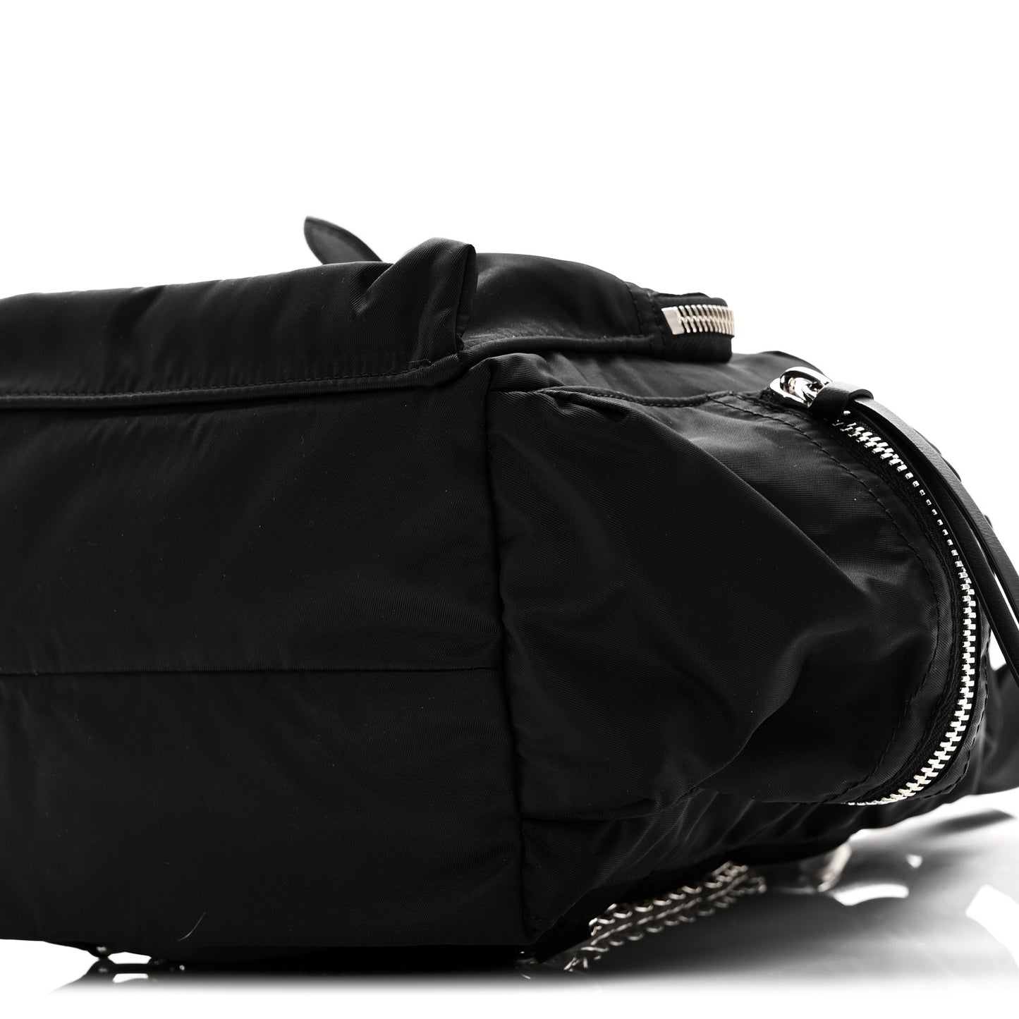 Nylon Medium Crossbody Rucksack Backpack Black