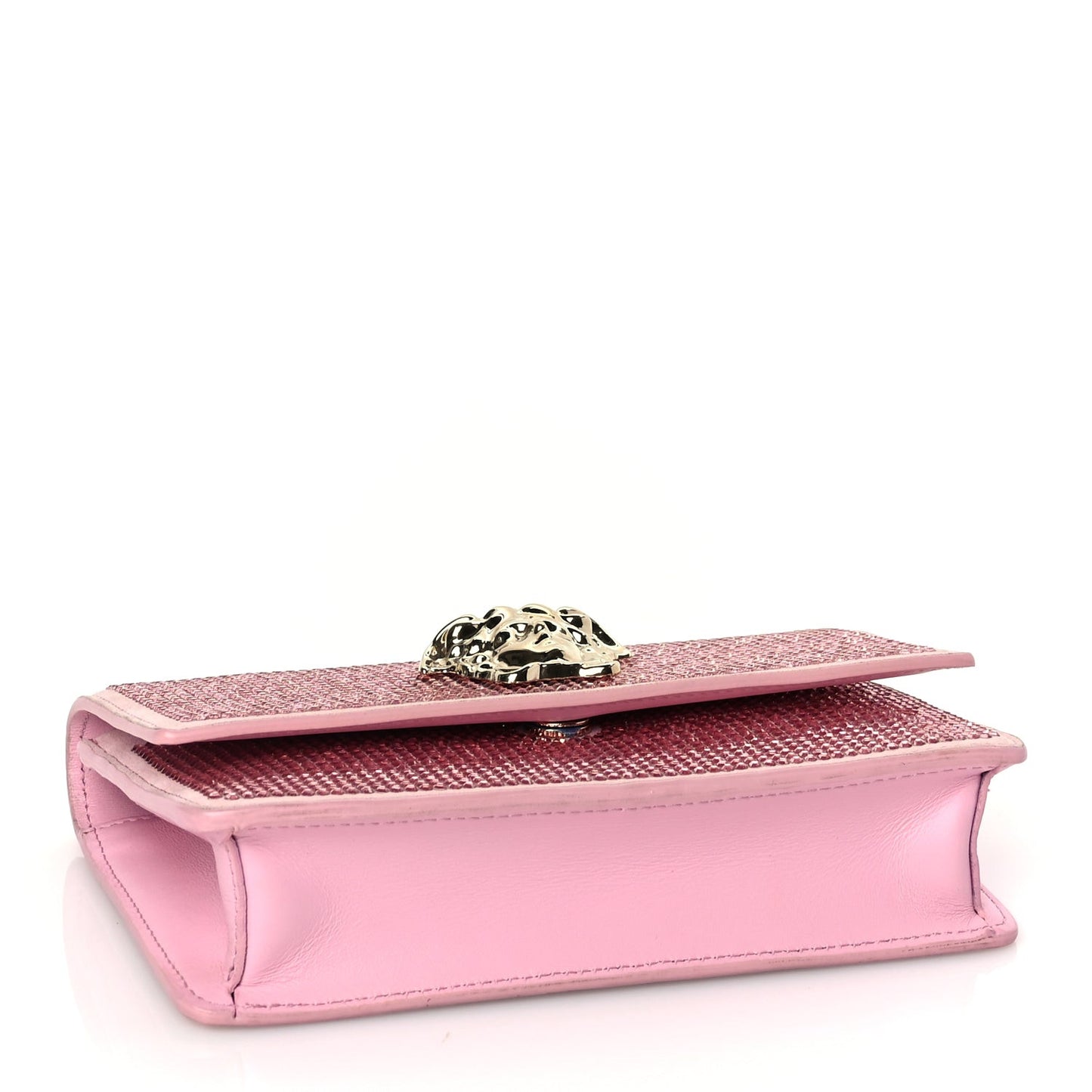 Vitello Crystal Palazzo Evening Bag Pink