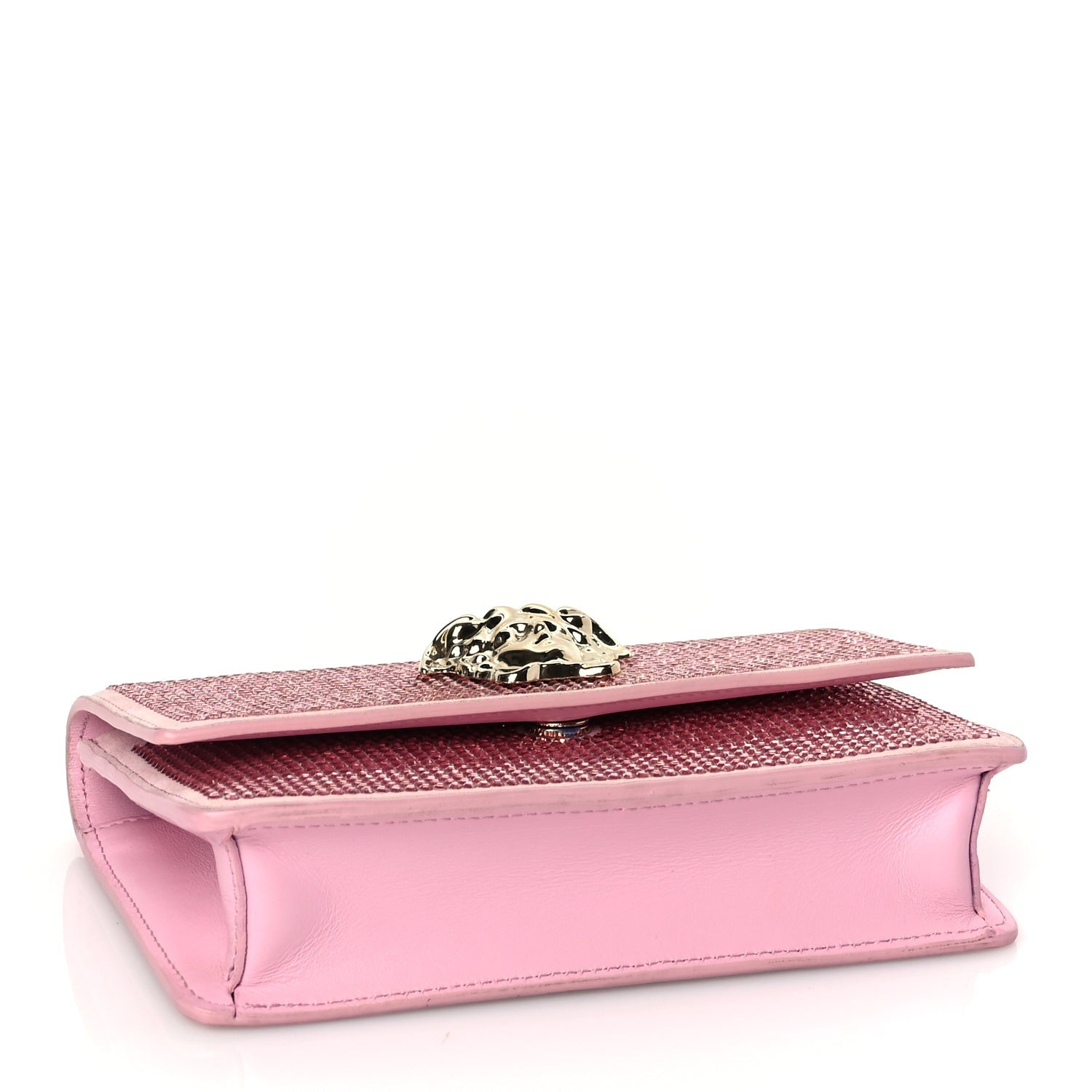 Versace Vitello Crystal Palazzo Evening Bag Pink 3 of 8