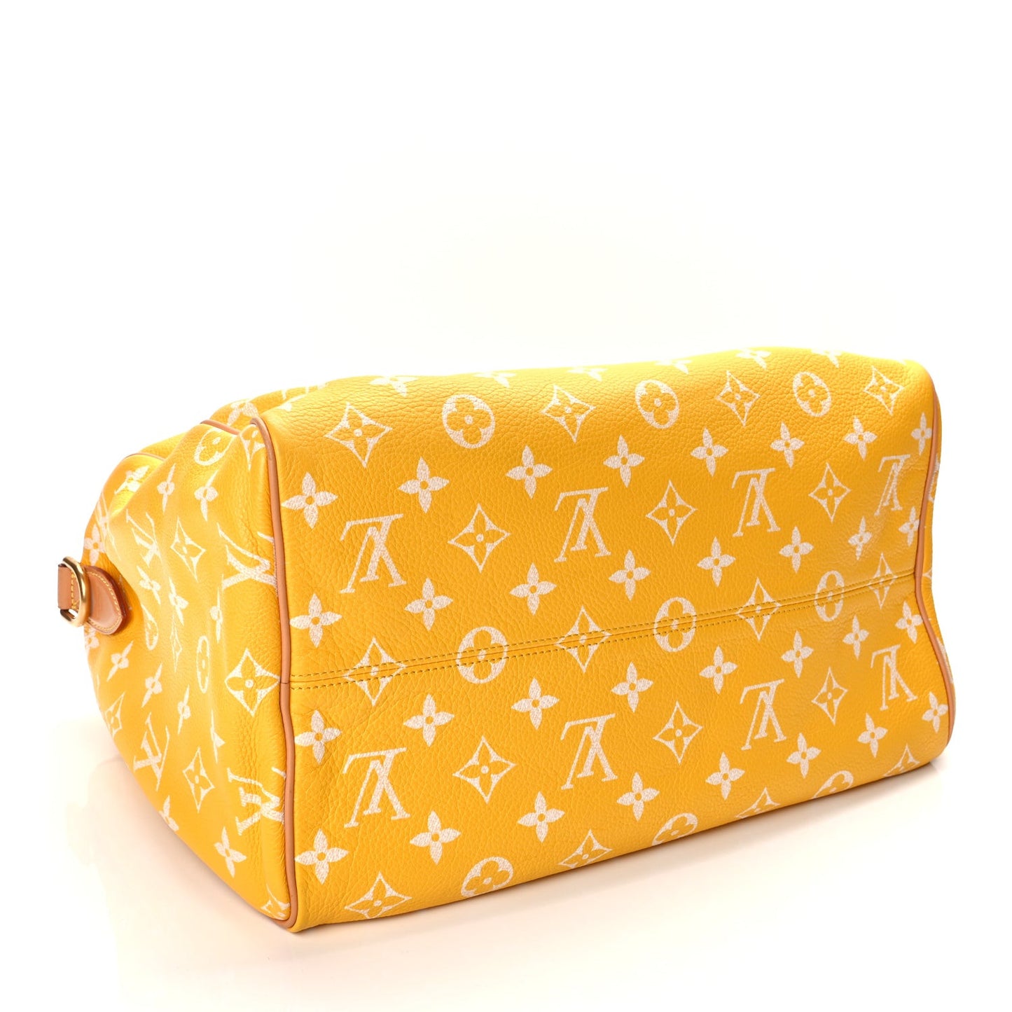 Calfskin Monogram Speedy P9 Bandouliere 40 Jaune Mat