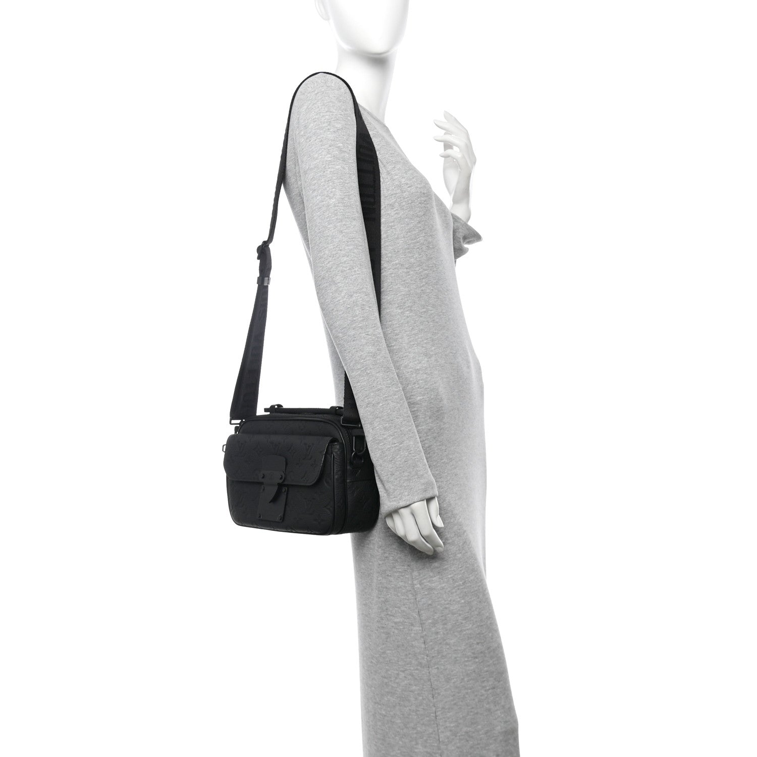 Louis Vuitton Taurillon Monogram S Lock Messenger Black 2 of 9