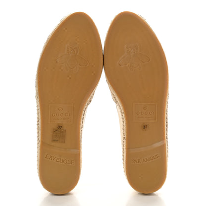 Gucci Canvas Logo Espadrilles 37 Greggio White 5 of 11