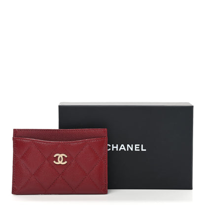 Chanel Caviar Quilted Card Holder Burgundy 9 of 9