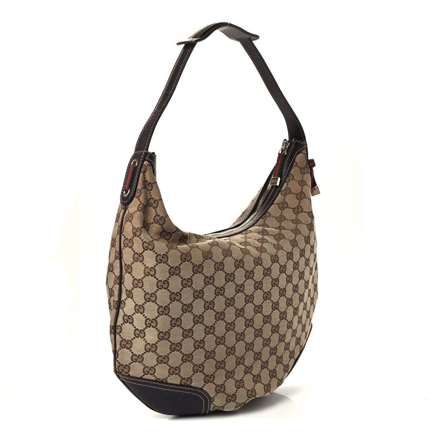 Gucci Monogram Large Princy Hobo Dark Brown 2 of 9