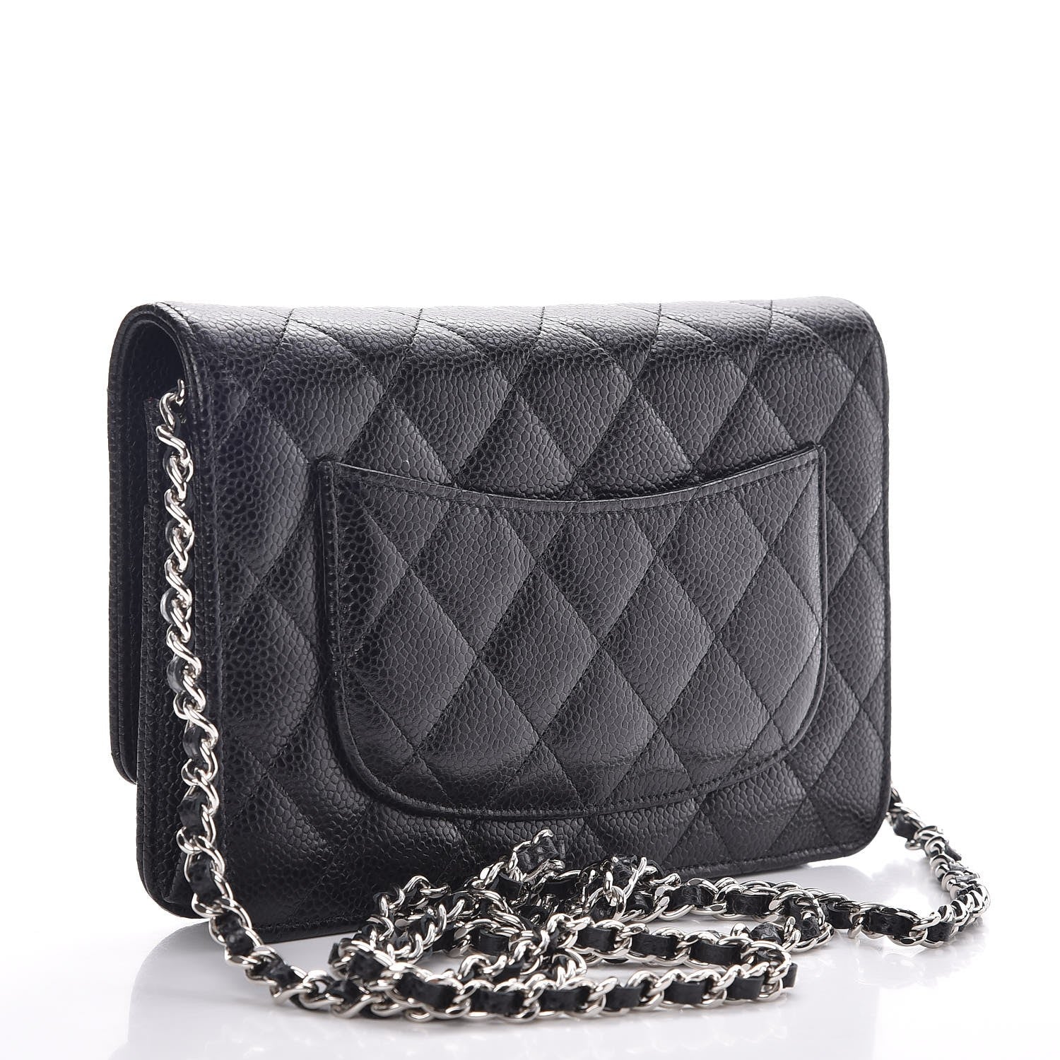 Chanel Caviar Quilted Wallet On Chain WOC Black 3 of 10