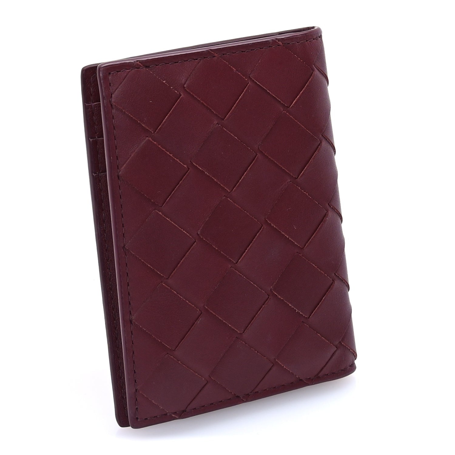 Bottega Veneta Nappa Maxi Intrecciato Bi-Fold Card Holder  Barolo 4 of 7