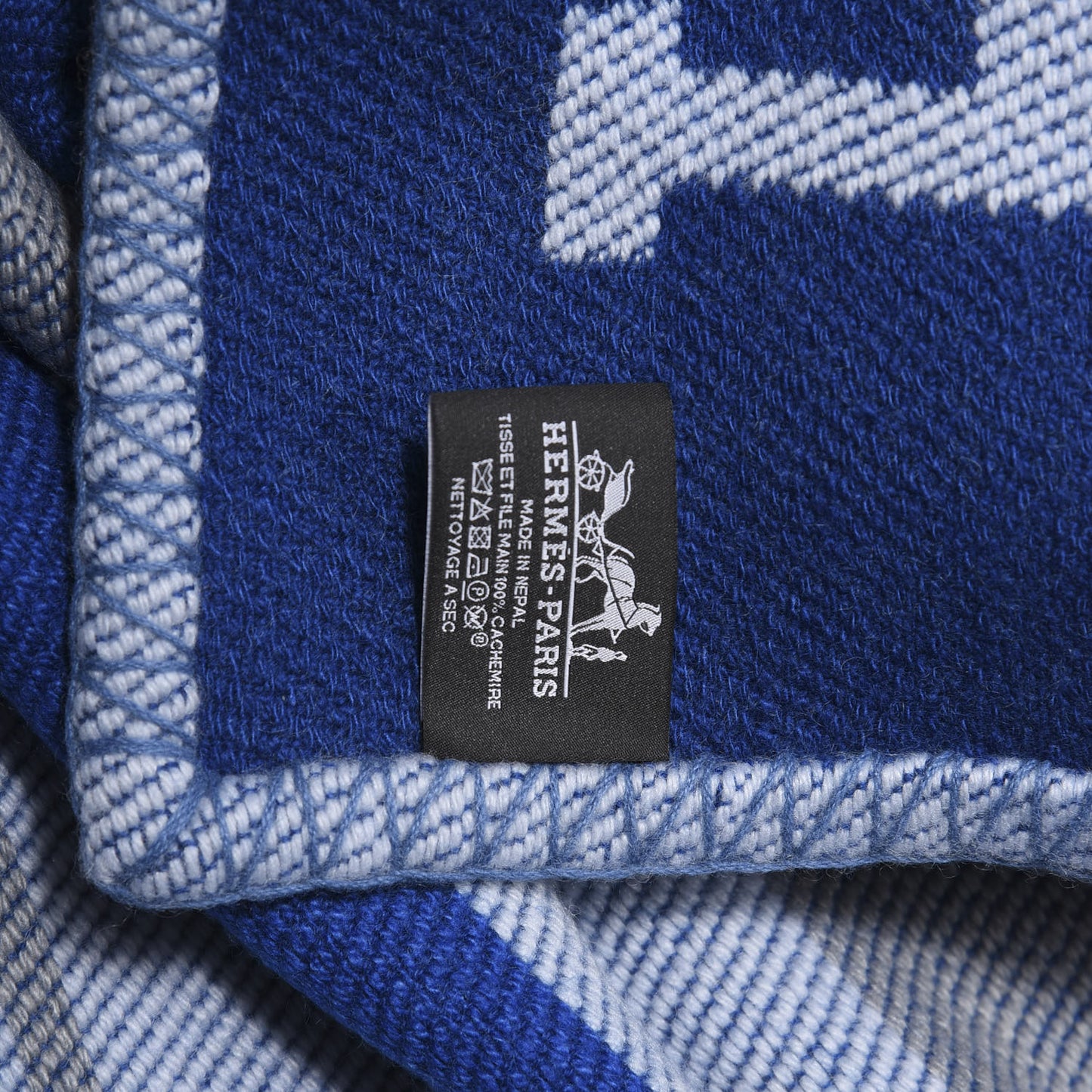 Cashmere Avalon Rocabar Blanket Saphir