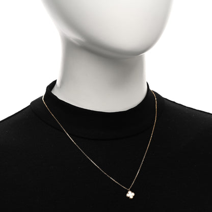 Van Cleef & Arpels 18K Yellow Gold Mother of Pearl Sweet Alhambra Pendant Necklace 2 of 5