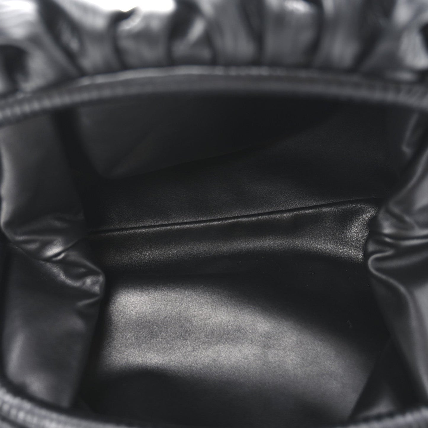 Bark Calfskin Embossed The Pouch Oversized Clutch Black