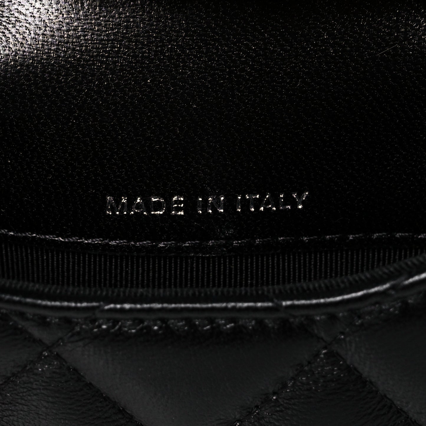 Lambskin Quilted Mini Chain Belt Bag So Black