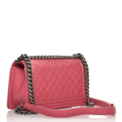 Chanel Calfskin Quilted Medium Boy Flap Pink 3 of 9