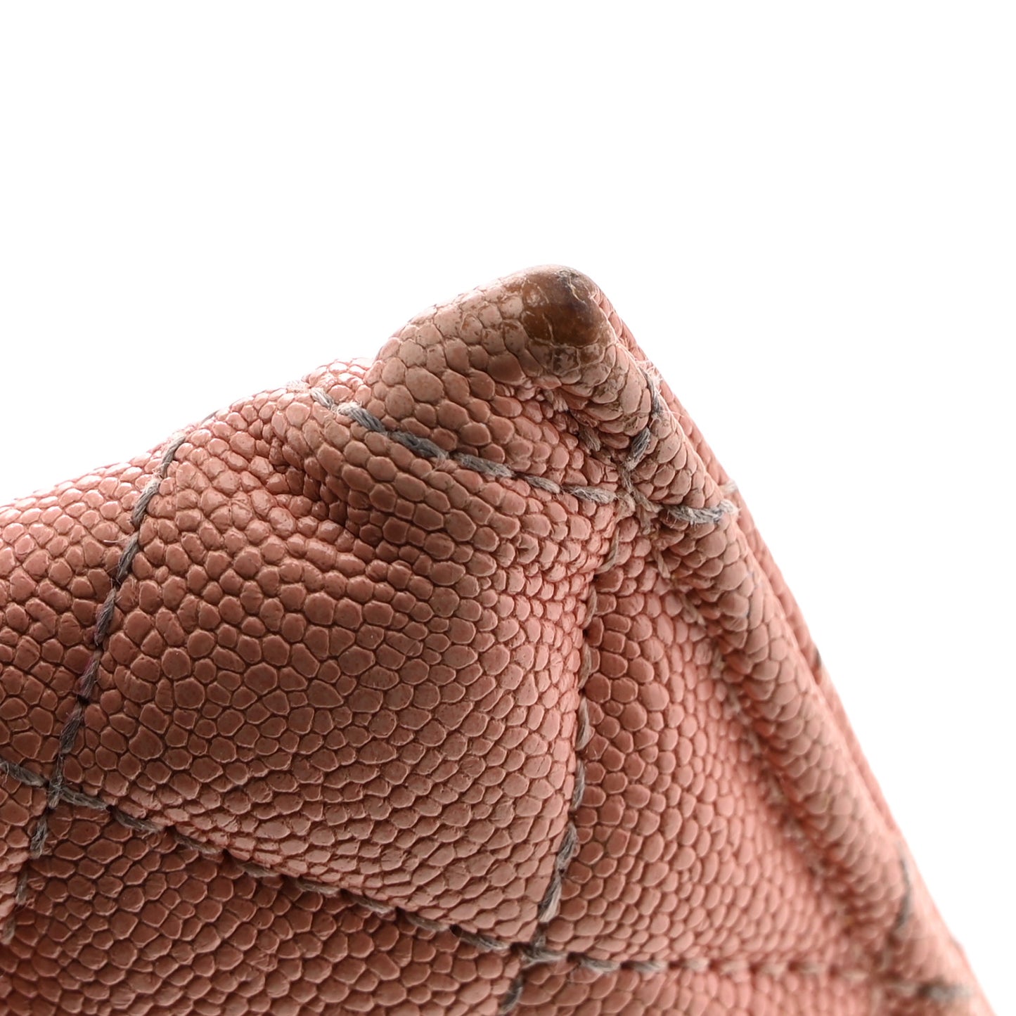 Caviar Quilted Boy Card Holder Light Pink