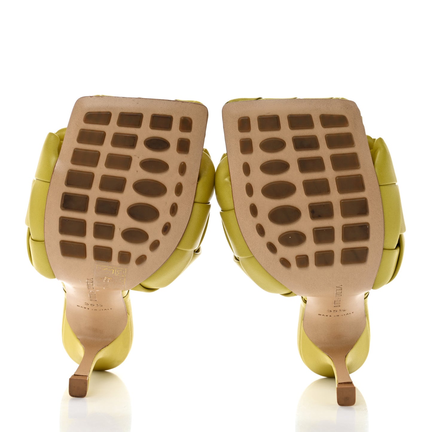 Nappa Maxi Intrecciato Lido 90mm Mule Sandals 35.5 Acid