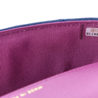 Chanel Lambskin Quilted Glasses Case With Chain Blue Purple 10 of 12