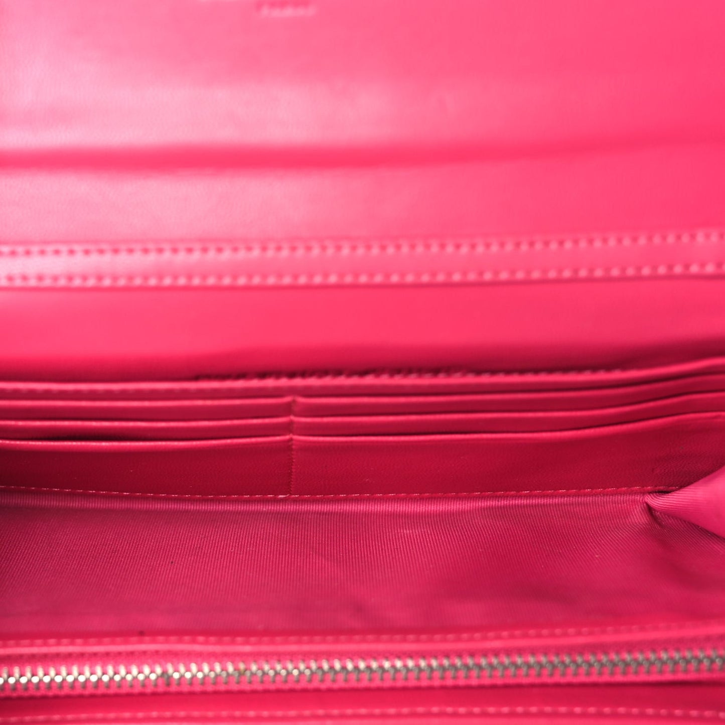 Patent Cannage Rendez-vous Chain Wallet Fuchsia