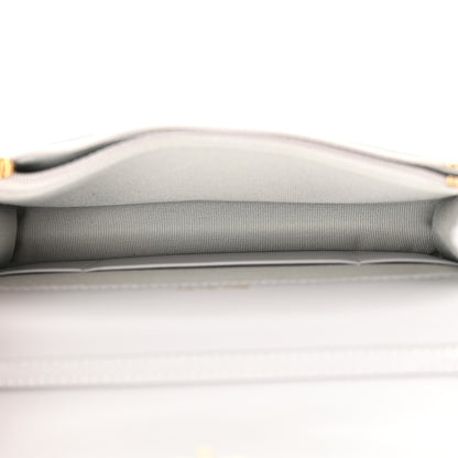 Chanel Lambskin Pearl Quilted Flap Phone Holder With Chain Grey 5 of 13