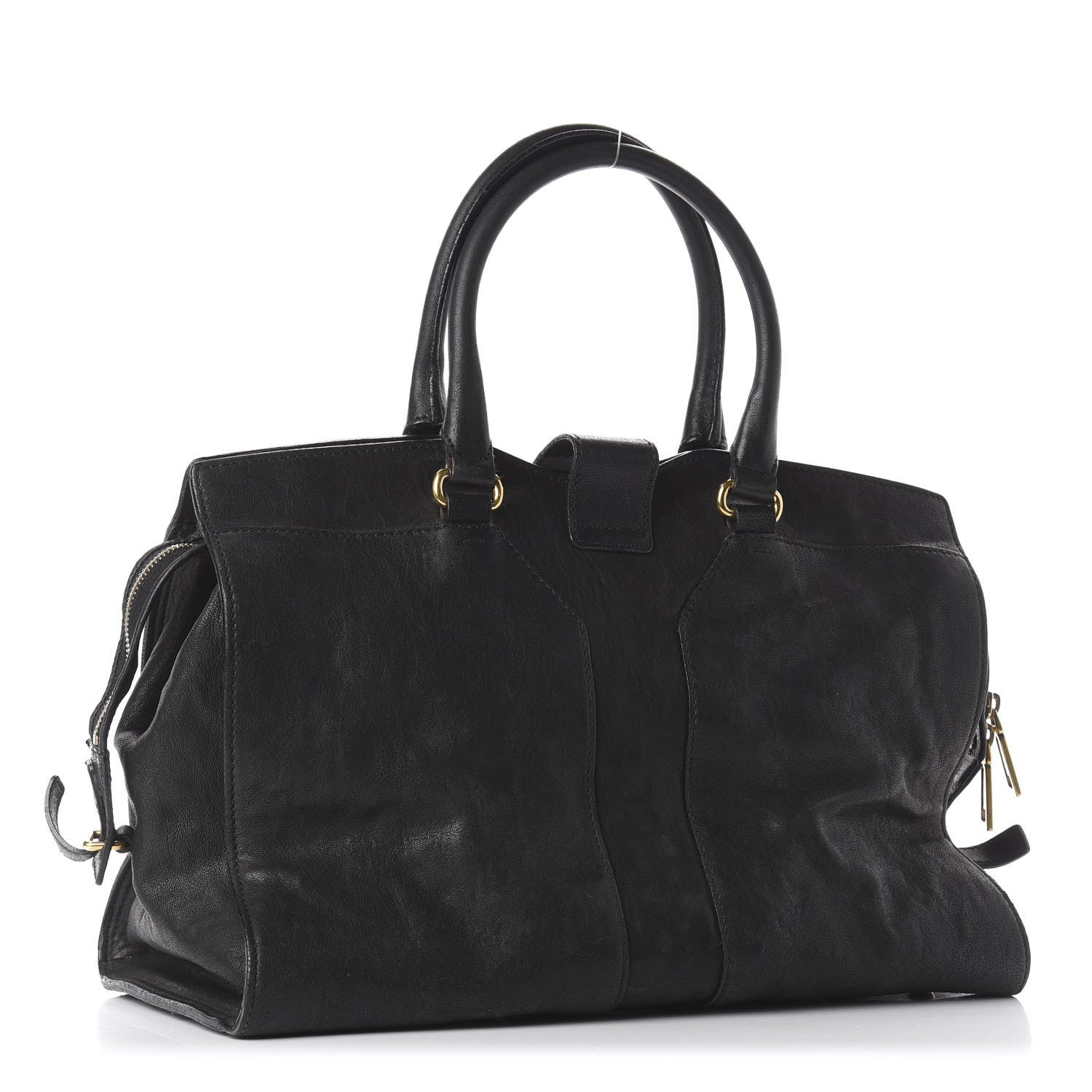 Saint Laurent Sheepskin Medium Cabas ChYc Black 3 of 11