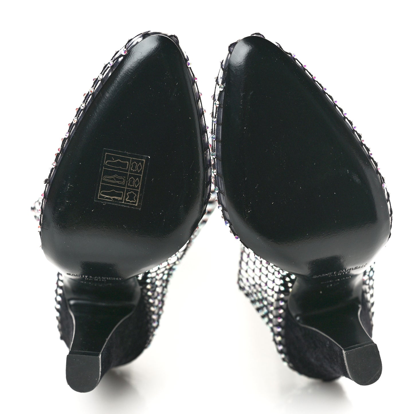 Mesh Crystal Koller 100 Knee High Boots 37 Black