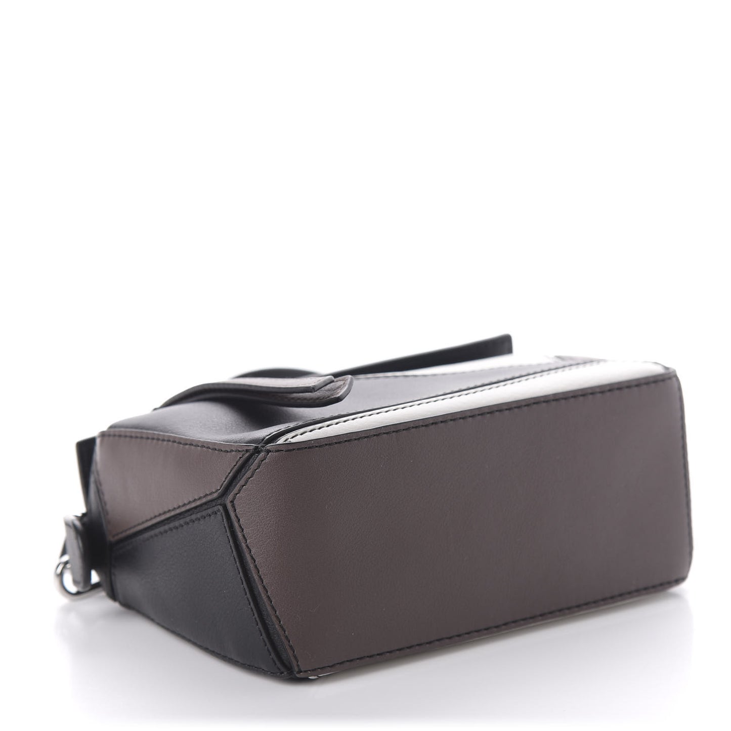 Calfskin Mini Puzzle Bag Black Taupe