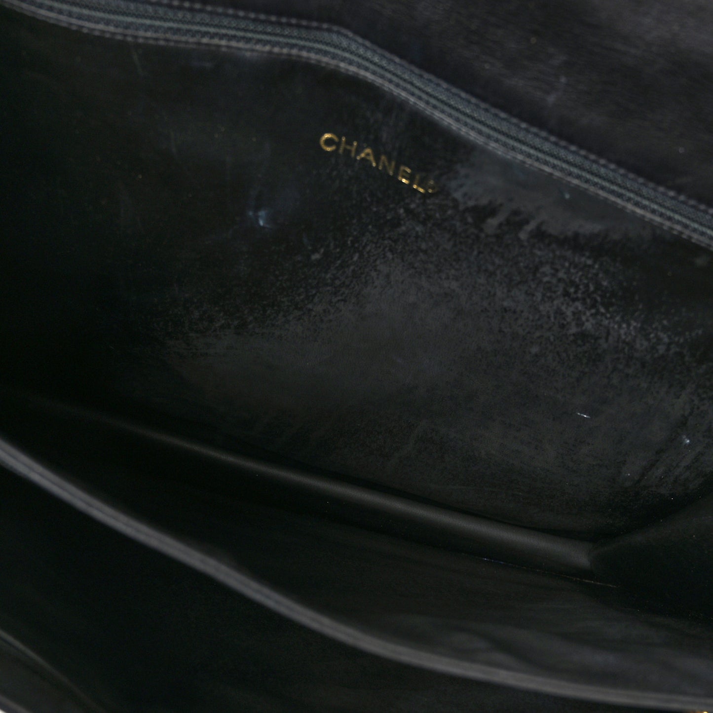 Lambskin Quilted Briefcase Laptop Bag Black