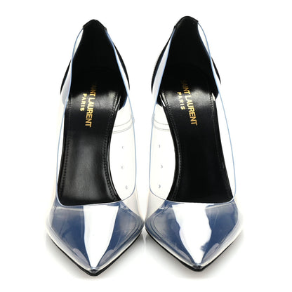 Saint Laurent Patent Calfskin PVC Opyum 110 Pump 39 Black Transparent 3 of 7