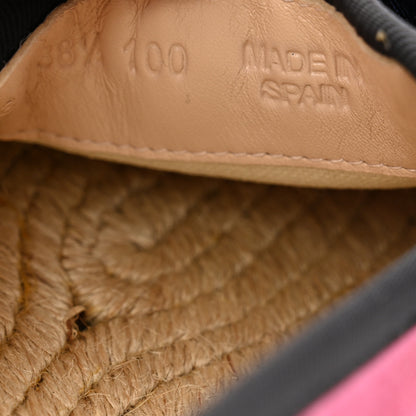 Gucci Velvet Sylvie Web Platform Espadrilles 38.5 Light Raspberry Rose 9 of 12